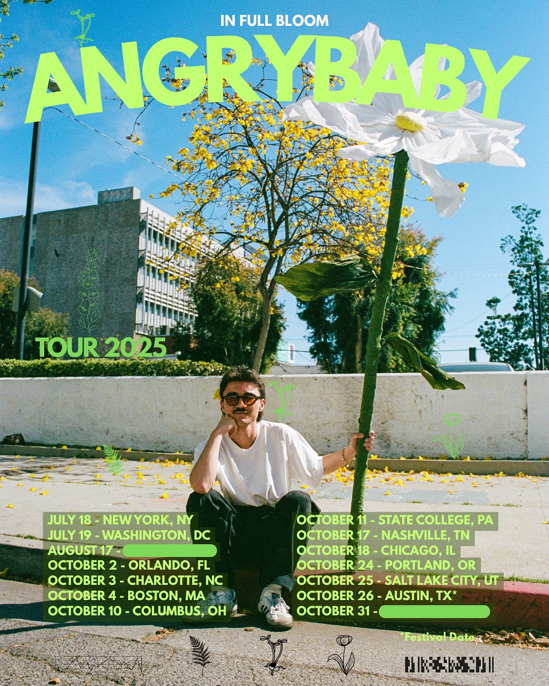 Angrybaby IN FULL BLOOM Tour Poster 2026